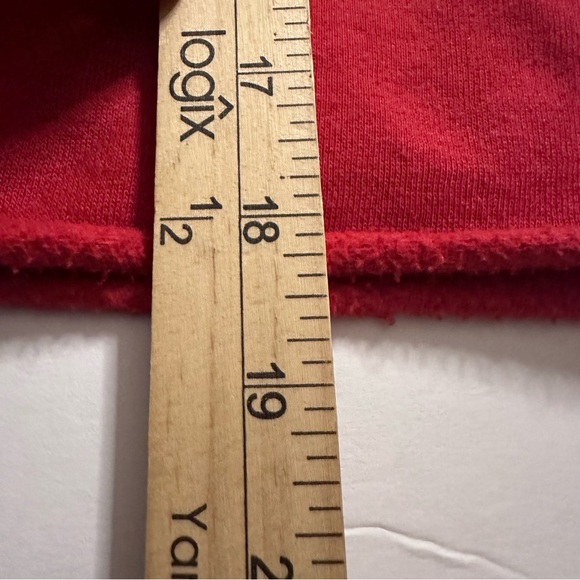 Rebecca Minkoff Stripe Ruffle Sweatshirt Red Size XS Ruffle Cuff Pullover - Picture 7 of 9